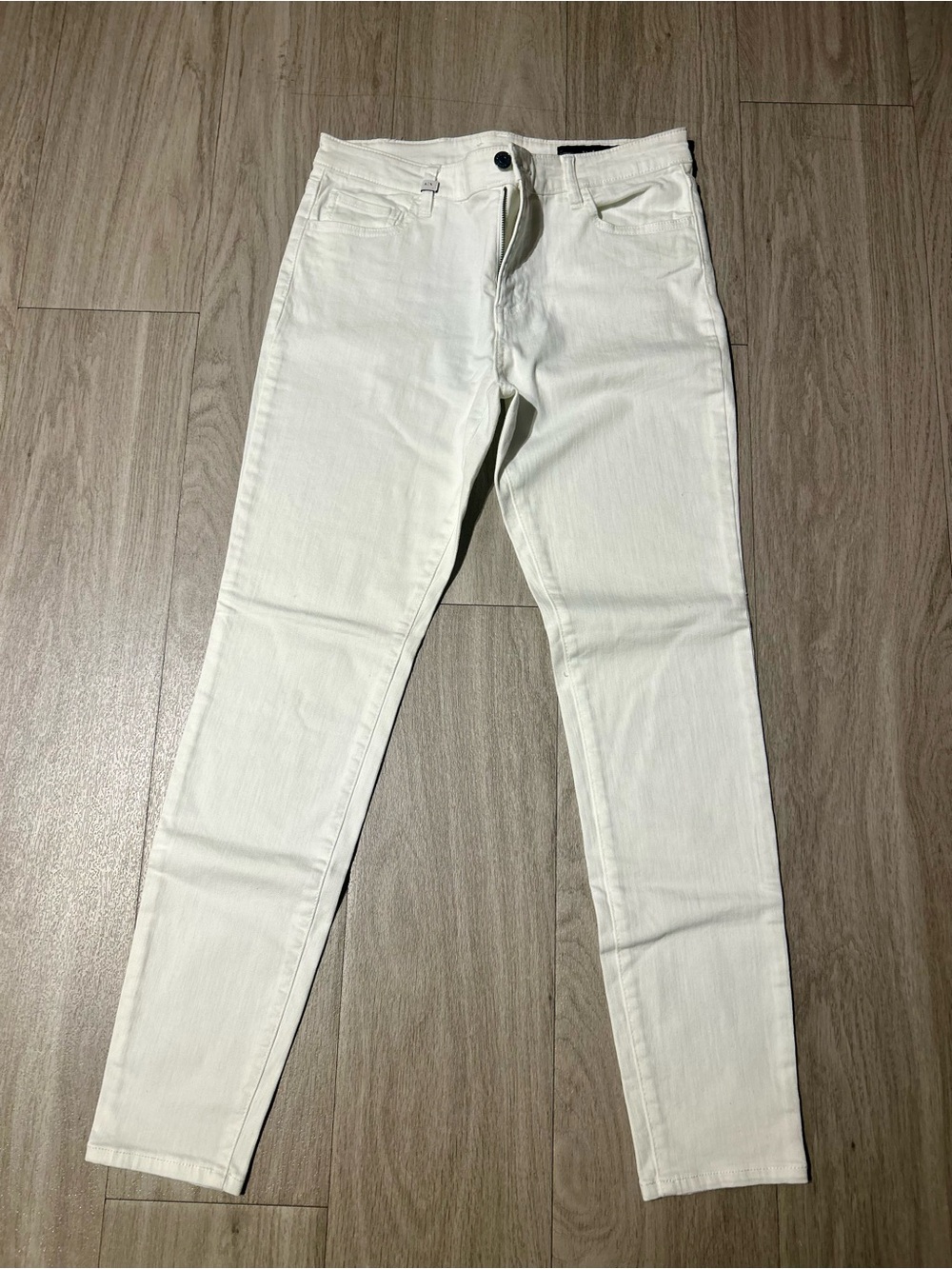 Armani Exchange Women's White Skinny Stretch Jeans
